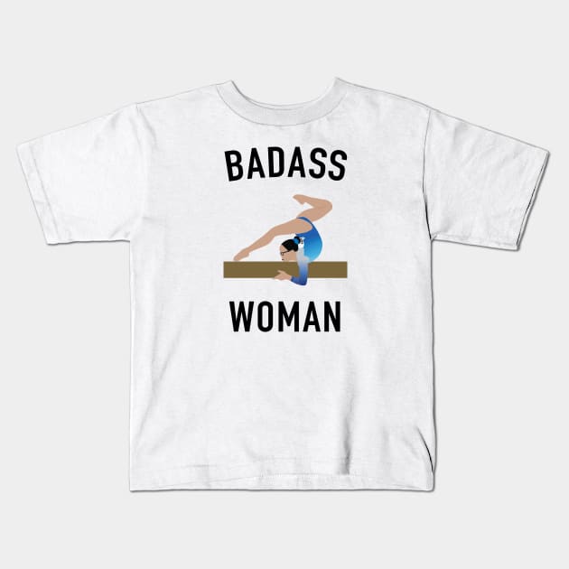 BADASS WOMAN Kids T-Shirt by Flipflytumble